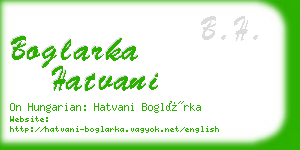 boglarka hatvani business card